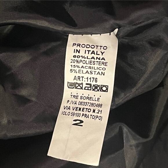 Vintage Women's Tre Sorelle Made in Italy Boucle' Wool Blend Faux Fur Trim Coat - Picture 8 of 10